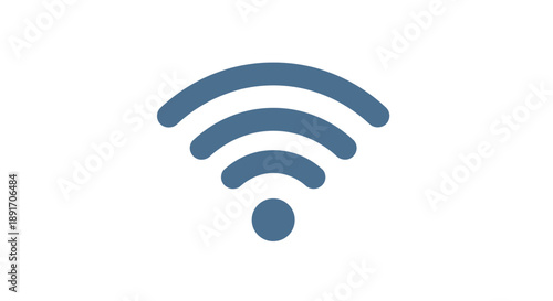 Blue WiFi Signal Icon Representing Wireless Connectivity.