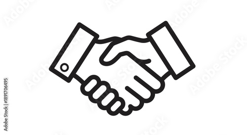 Iconic Handshake Symbolizing Business Partnership and Agreement.