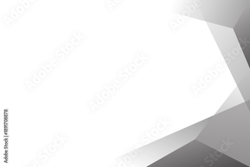 Abstract white and gray gradient shape vector background. texture white pattern	