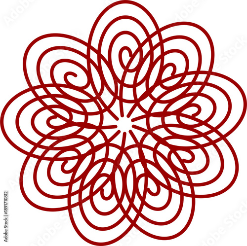 vector illustration of a decorative  flower design .