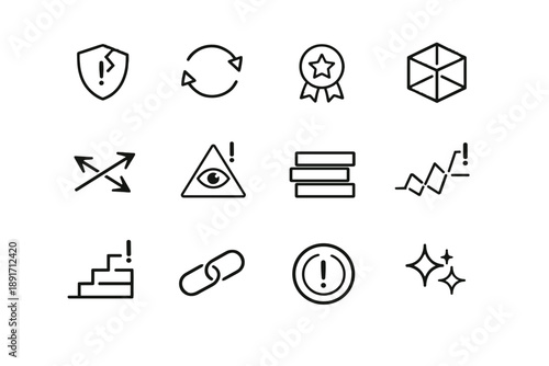 Arrow generation icon simple badge loop word vector image unique confirmation warning