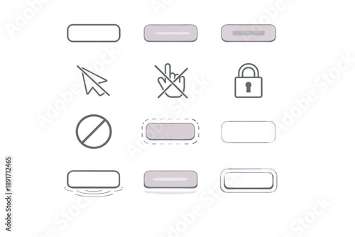 Slash shadow focus icon image label simple vector muted generation unavailable frame