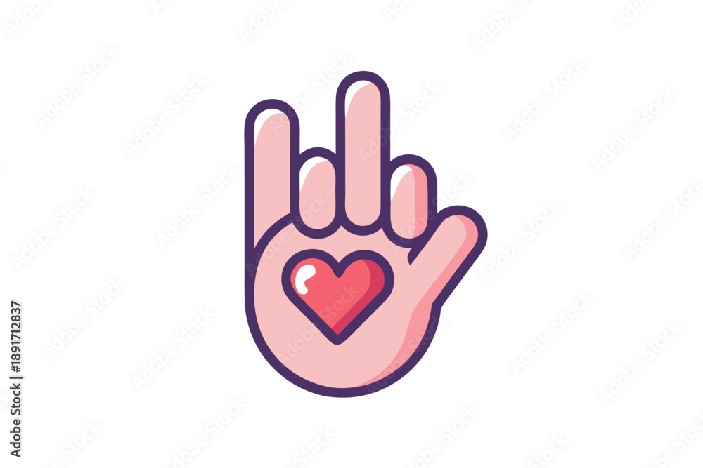 Obraz premium heart symbol in hand