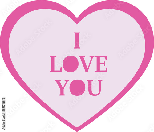 Pink Heart With Text