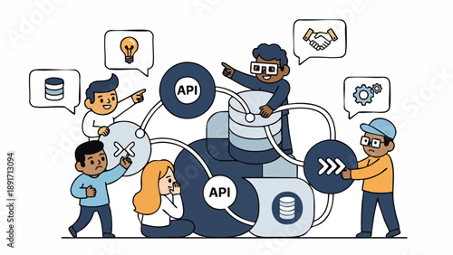 Streamlining Digital Transformation: Diverse Technical Team Integrating System Architecture and Data Flow via API Solutions