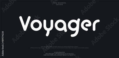 Voyager modern creative minimal alphabet small letter logo design