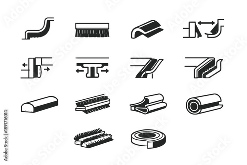 Silhouette depth simple icon window frame image logic vector within focus generation