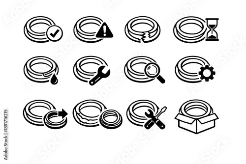 Appliance door image focus generation icon simple gasket safety family cue vector