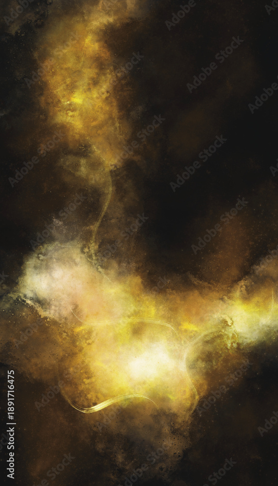 Obraz premium Gold and Black Space Painting Background, High Resolution