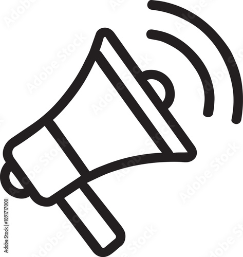 Megaphone director loudspeaker line icon vector illustration