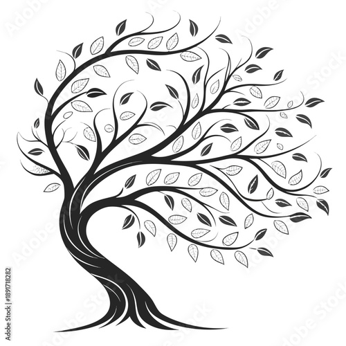 Abstract tree silhouette