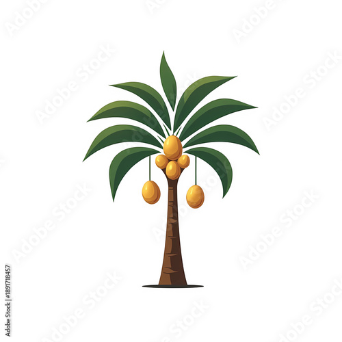 Date Palm Business Prosperity Icon
