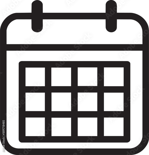 Calendar date event schedule line icon vector illustration