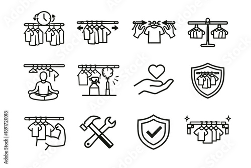 Icon vector reposition periodic routine habit icons cue upkeep arrows closet calm