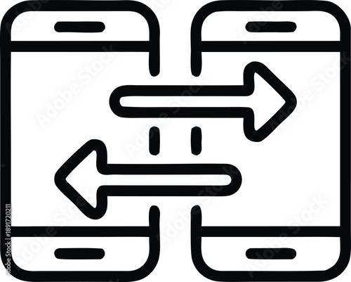 Mobile phone icon vector illustration for web and business design