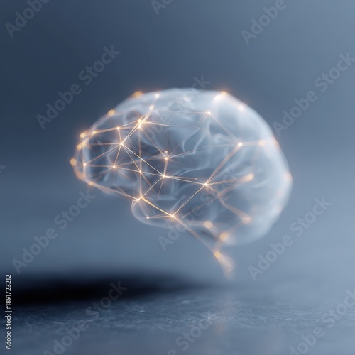 AI brain concept with neural connections
