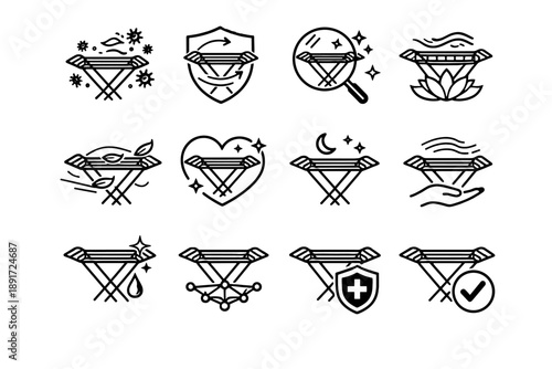 Prevention shield logic odor mold minimalist icon focus safety icons awareness vector