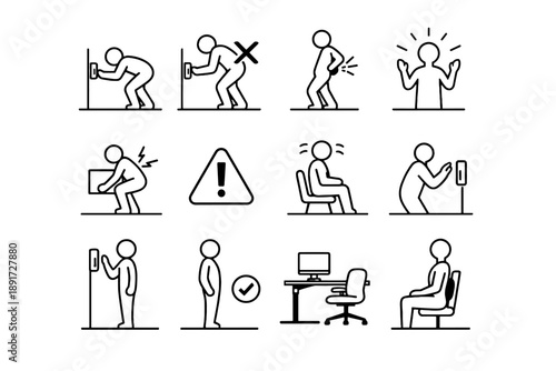 Logic doorbell icon vector calm icons risk placement crossed ergonomic prevention silhouette