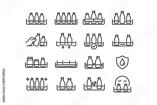 Living spills icon reliability habits everyday minimalist fridge icons storage vector mindset