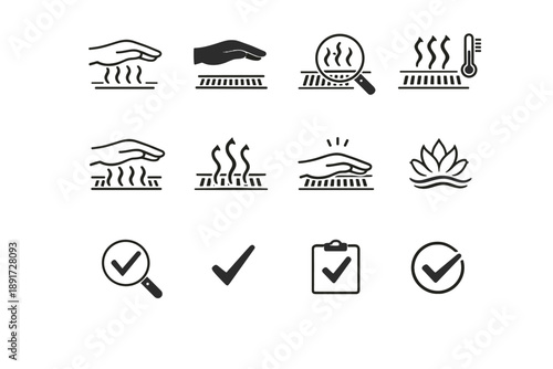 Radiator above convection vector quick confirmation grid warmth focus calm icon logic