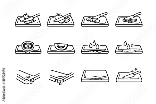 Logic calm capture moisture silhouette icon kitchen fruit vector vegetable set tomato