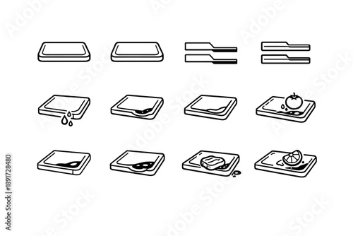 Logic calm set groove icon deep kitchen vector vs proportion focus retention