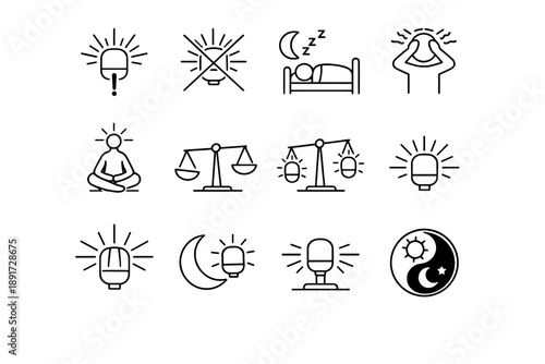 Calm light harsh logic icon disruption prevention night awareness hallway cue glare