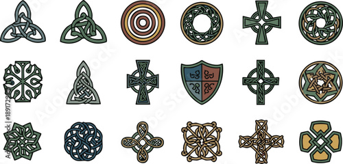 Celtic Symbols Icon Sheet – Irish Heritage
