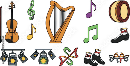 Irish Music & Dance Icon Sheet