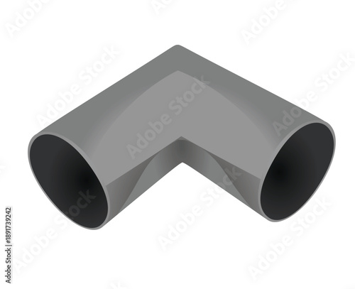 Welding pipe fitting elbow. vector
