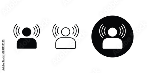 Brand awareness vector icon set. Brand awareness icon set filled and outlined style.