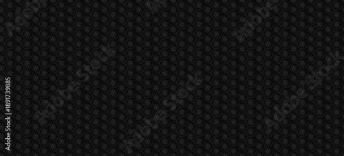 Wallpaper Mural Black carbon fiber texture with hexagonal honeycomb pattern. Abstract dark metallic background for automotive luxury design, racing sport backdrop, and modern tech wallpaper. Seamless fiber surface. Torontodigital.ca