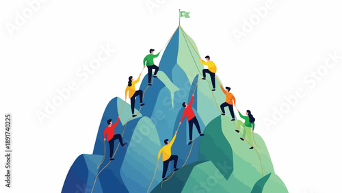 Synergistic Team Scaling Business Challenges to Achieve Strategic KPIs and Peak Performance.