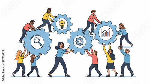 Driving Business Results: Collaborative Team Aligning Strategic Gears for Seamless Integration, Growth, and Optimization