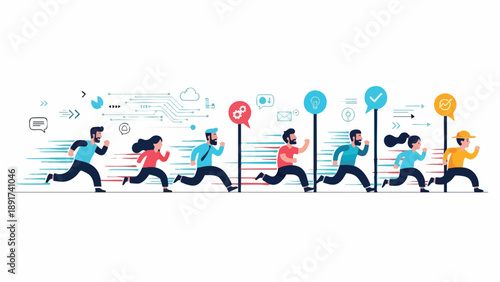 High-Speed Team Sprint: Executing Agile Development and Digital Transformation Milestones