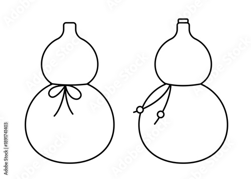 Chinese gourd outline clipart illustration.
Set of Chinese New Year gourd outline vector.
Lucky gourd line art for Lunar New Year. svg.