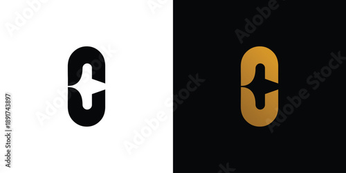 modern and unique letter C initials logo design