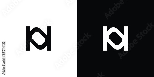 simple and unique letter WM initials logo design