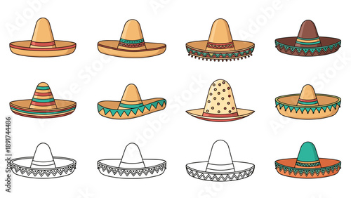 Festive Sombreros: A Colorful Collection of Mexican Hats for Celebrations and Culture