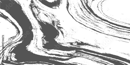 An abstract black and white vector illustration features a dirty grunge texture with ink splatters and a hand-drawn sketch border for an old paint art design