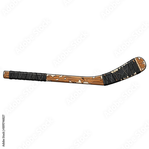 Hockey Stick with Tape and Grip.