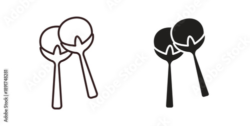 Cloves icon vector Illustration and outline Icons. vector silhouette.