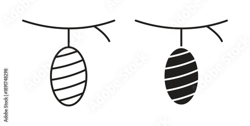 Cocoon icon vector Illustration and outline Icons. vector silhouette.