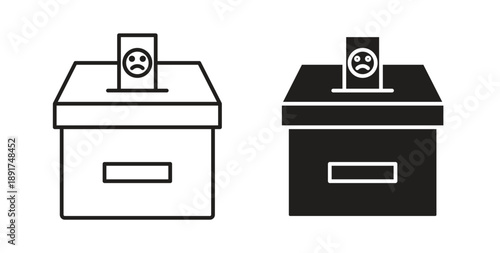 Complaint box icon vector Illustration and outline Icons. vector silhouette.