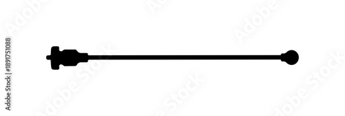 Simple Line with Sphere and Nut