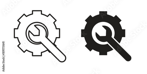 Customized icon vector Illustration and outline Icons. vector silhouette.