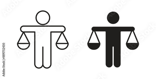 Ethics icon vector Illustration and outline Icons. vector silhouette.