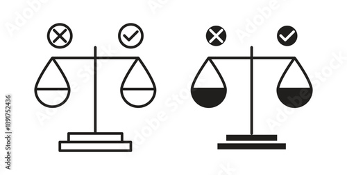 Ethics icon vector Illustration and outline Icons. vector silhouette.