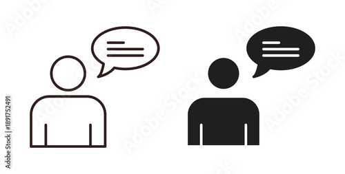 Expert opinion icon vector Illustration and outline Icons. vector silhouette.