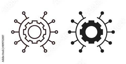 Function icon vector Illustration and outline Icons. vector silhouette.
